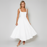 Yarabelle - Schickes Träger-Midi-Kleid – Weiß