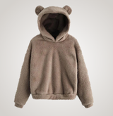Tialyn - Plüsch-Hoodie mit Bärenohren – Khaki