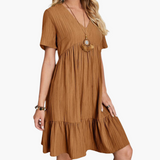 Isabell | Bequemes stilvolles Kleid – Khaki