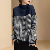 Esther - Retro-Pullover – Marineblau