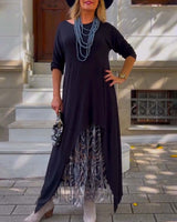 Raffaella | Premium Elegantes Kleid – Marineblau