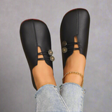 Lindora – Zeitlose Slip-On Sandalen – Schwarz