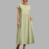 Frieda | Elegantes Maxikleid mit Sommerkomfort – Grün