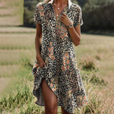 Estelle - Sommerkleid mit Blumenmuster – Schwarz