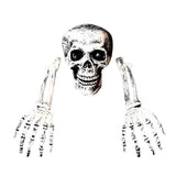 BoneChill Halloween Skelett & Schädel Deko – Echte Grusel‑Stimmung für Party & Spukhaus – Weiß