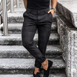 Moise™ | Elegante Herren-Slim-Fit-Hose mit Karomuster – Schwarz