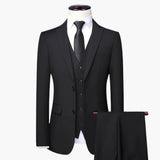 Formeller 3-teiliger Anzug für Herren - Klassischer Stil – Schwarz