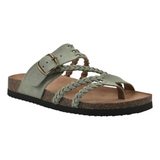 Petrona - Gepolsterte geflochtene Sandalen – Grün