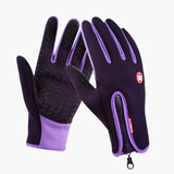 Winddichte Thermo handschuhe für Unisex – Lila