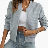 Bomber Übergangsjacke für Damen – Grau