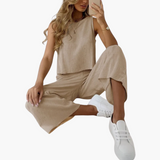 Bequemes Zweiteiliges Set für Damen - Sommer Casual Style – Khaki