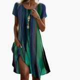 Boho Midikleid mit Blumenmuster - für Damen im Sommerstil – Mehrfarbig