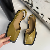 Eileen - Modische Schuhe mit eckiger Spitze – Grün