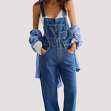 Sophie - Lässiger, locker sitzender Jeans-Jumpsuit für Damen – Dunkelblau