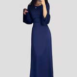 Rebecca - Lässiges langes Kleid für Damen – Blau