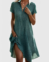 Vivella - Elegantes Midikleid mit V-Ausschnitt – Grün
