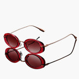 Damen Sonnenbrille mit runden Gläsern und UV-Schutz – Rotrosa
