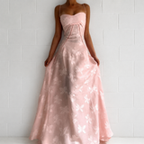 Sandra - Schickes Enganliegendes Maxikleid – Rosa