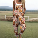 Zerva - Eleganter Bedruckter Overall – Rosa