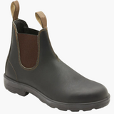 Herren Chelsea Stiefel mit Schaft und Einsätzen zum Hineinschlüpfen – Schwarz / Braun