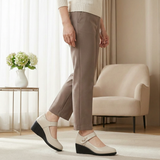 Velisse - Gepolsterte Schuhe mit mittelhohem Absatz – Beige
