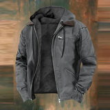 Magnus | jacke mit reibverschluss und kapuze – Grau