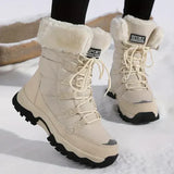 Rainer - Wasserdichte Winterstiefel für Damen – Weiß