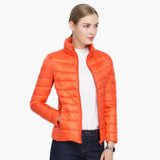Leichte Daunenjacke für Damen – Orange