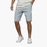 Lässige, knielange Herren-Sommer-Shorts mit Kordelzug – Grau
