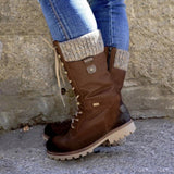 Stilvolle Hohe Damen Winterstiefel - Nora – Braun