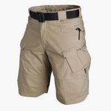 Outdoor-Shorts für Herren mit Multifunktionstaschen und Gürtel – Khaki