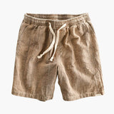 Knielange Herren-Sommer-Shorts mit Kordelzugbund – Beige