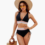 Zweiteiliges Bikini-Set - Damen Bademode für den Sommer – Schwarz