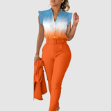 Ginevra - Zweiteiliges Boho-Set mit weicher Haptik – Orange