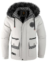 Jacken mit warmer kapuze und kuscheligem kunstfell für outdoor-abenteuer – Weiß