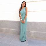 Mallory - Stilvolles One-Shoulder-Kleid – Blau