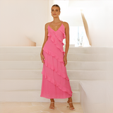 Latresia - Modern und Elegant: Neckholder-Kleid – Rosa