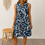 Haidie - Schickes ärmelloses Mini-Kleid – Blau