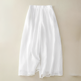 Zavina - Hose mit flexiblem Bund und weitem Schnitt – Weiß