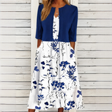 Colette - Stilvolles und Elegantes Kleid – Dunkelblau