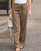 Saniyah - Hose mit elastischem Bund und Zugband – Braun