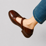 Livian - Retro-Absatzsandalen – Braun