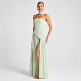 Fatimea - Stilvolles Tube-Top Maxikleid – Grün
