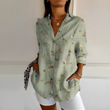 Eleanor - Stilvolle Bluse mit Knopfleiste – Grün