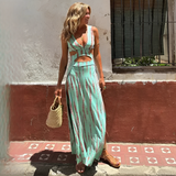 Narine - Elegantes Boho-Kleid – Blau