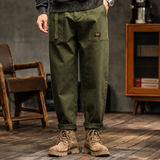 Clyde - Weite Retro-Hosen – Grün