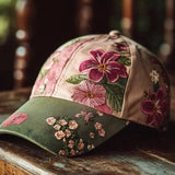 Virinia – Mütze Mit Blumen Stickerei – Rosa