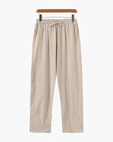Nathan | Bequeme Herren-Sommer Leinenhose mit elastischem Bund – Beige