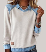Erynn – Stilvoller Freizeitpullover – Stil 1 – Aprikose