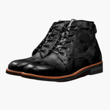 Schnürstiefel aus Leder für Herren – Schwarz